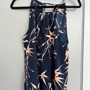 Banana Republic Dark Blue and Light Pink Strappy Top